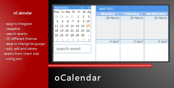 jQuery Event Calendar Plugin 14