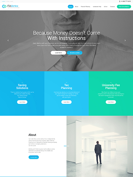 Financial Advisor Services WordPress Theme