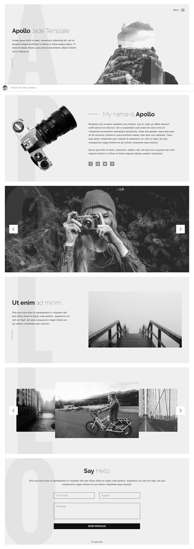 Apollo Photography HTML Template