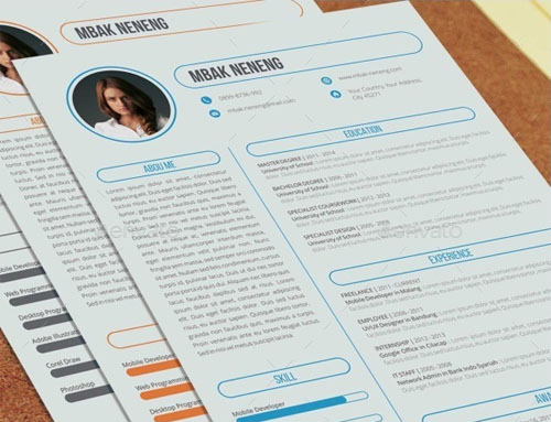 Flat-resume-template-14