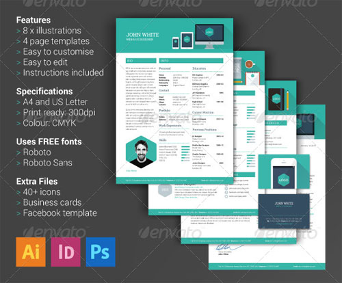 Flat-resume-template-15