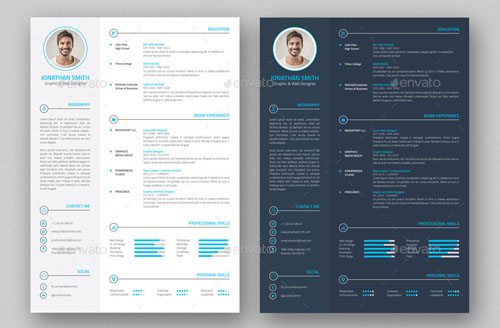 Flat-resume-template-17