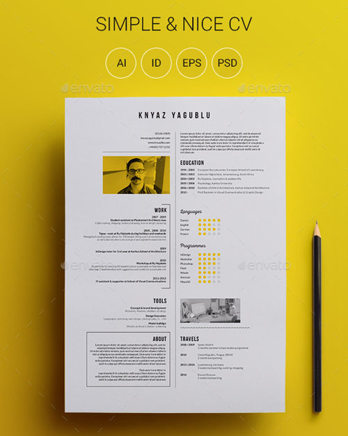 Flat-resume-template-23