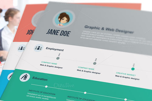 Flat-resume-template-25