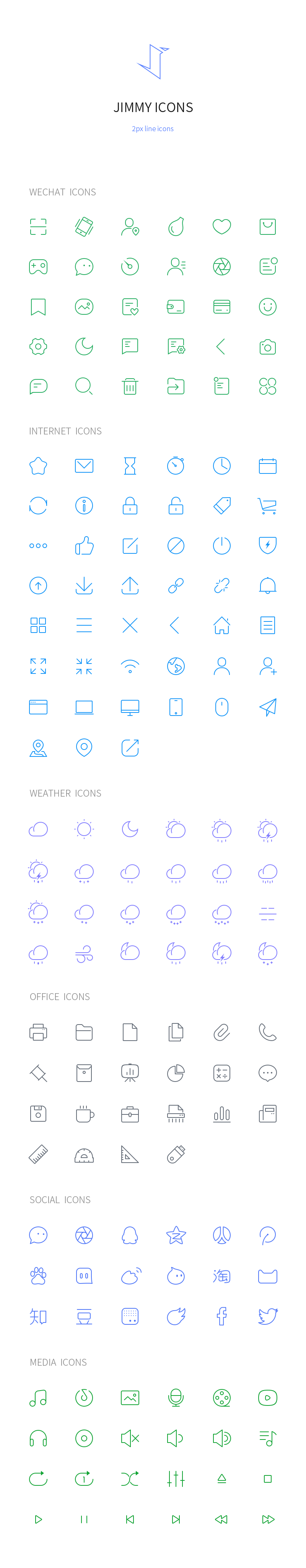 Free 150 2px Line Icons PSD