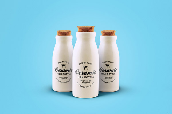 Free Milk Packaging Mockup PSD