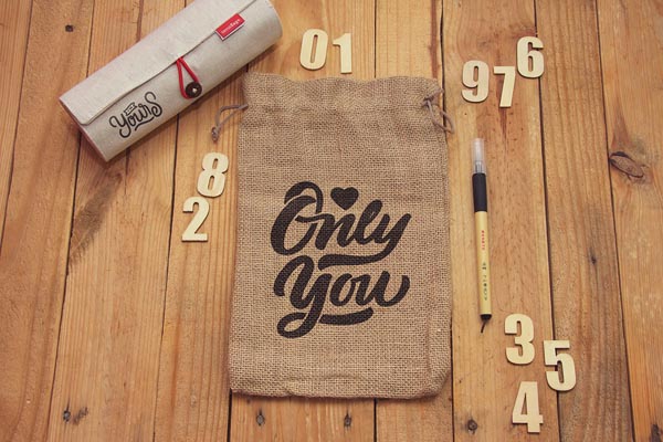 Free Sack Bag Mockup 01