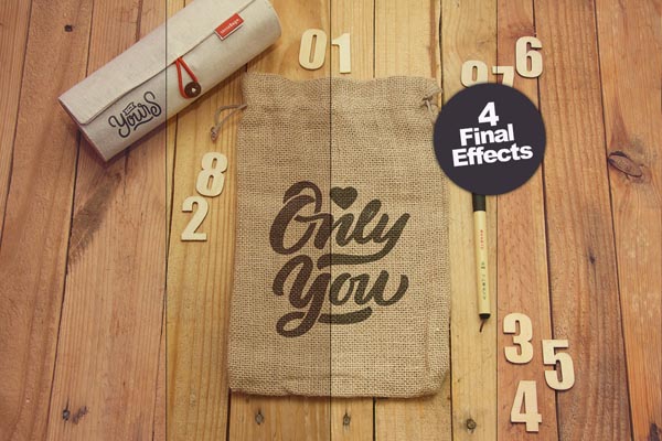 Free Sack Bag Mockup 05