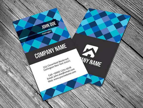 Free Vertical Business Card Template 03