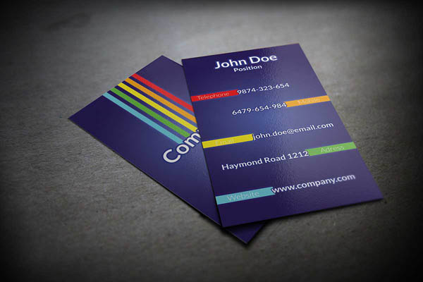 Free Vertical Business Card Template 05