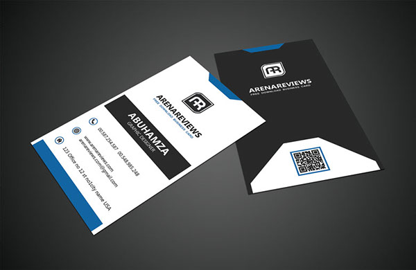 Free Vertical Business Card Template 13