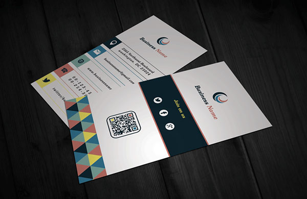 Free Vertical Business Card Template 14