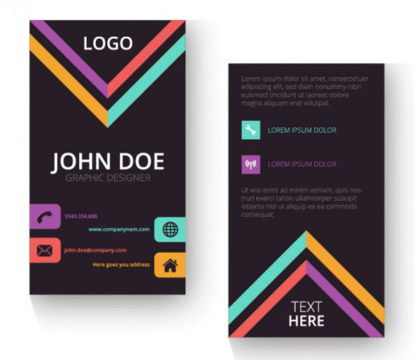 Free Vertical Business Card Template 15