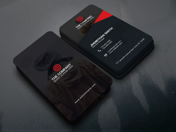 Free Vertical Business Card Template 17