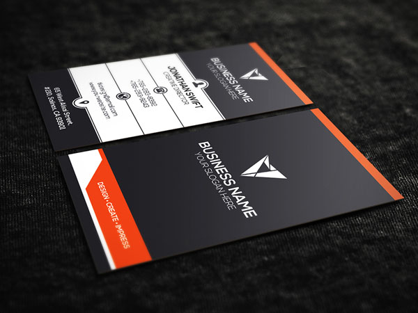 Free Vertical Business Card Template 24