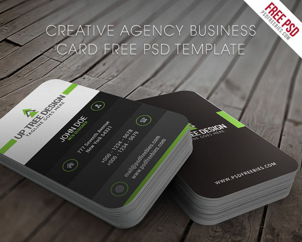 Free Vertical Business Card Template 25