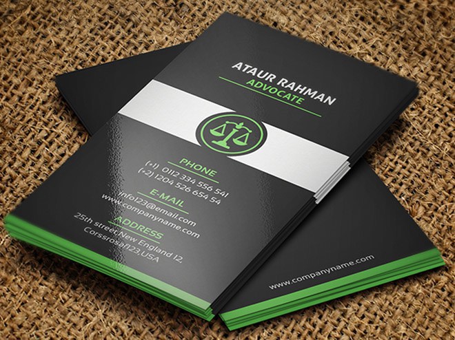 Free Vertical Business Card Template 27