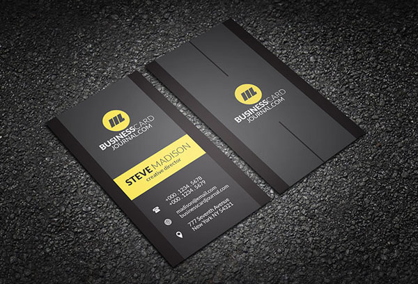 Free Vertical Business Card Template 28