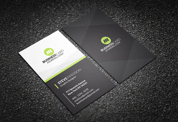 Free Vertical Business Card Template 29