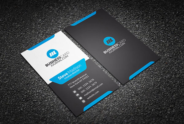 Free Vertical Business Card Template 30