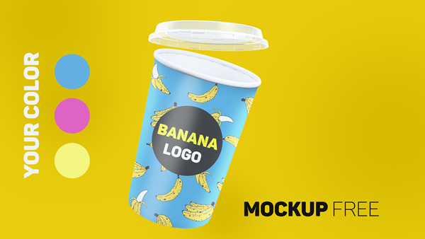 Realistic Paper Cup Mockup 01