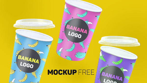 Realistic Paper Cup Mockup 02