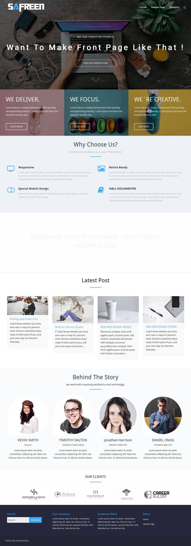 Safreen WordPress Theme 02