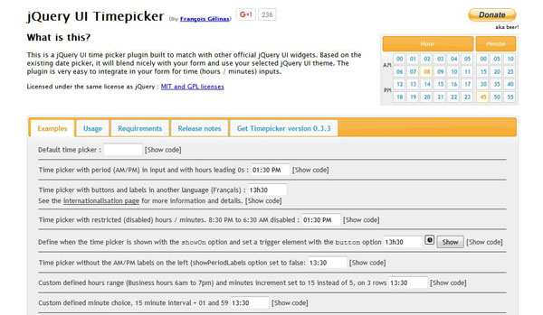 jQuery Time Picker Plugins 08