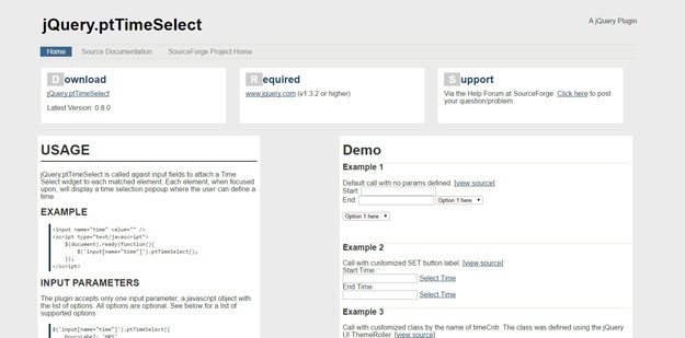 jQuery Time Picker Plugins 12