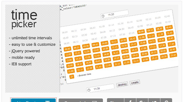 jQuery Time Picker Plugins 13