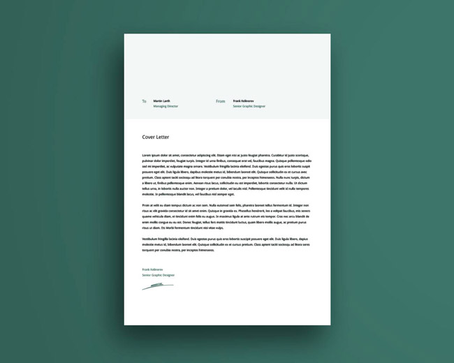 Free Clean Creative CV Template 03