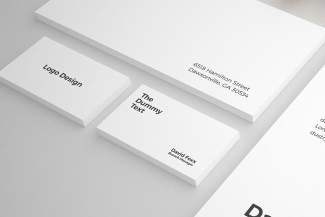 Free Clean Stationery Mockup 02