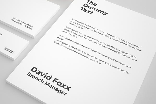 Free Clean Stationery Mockup 04