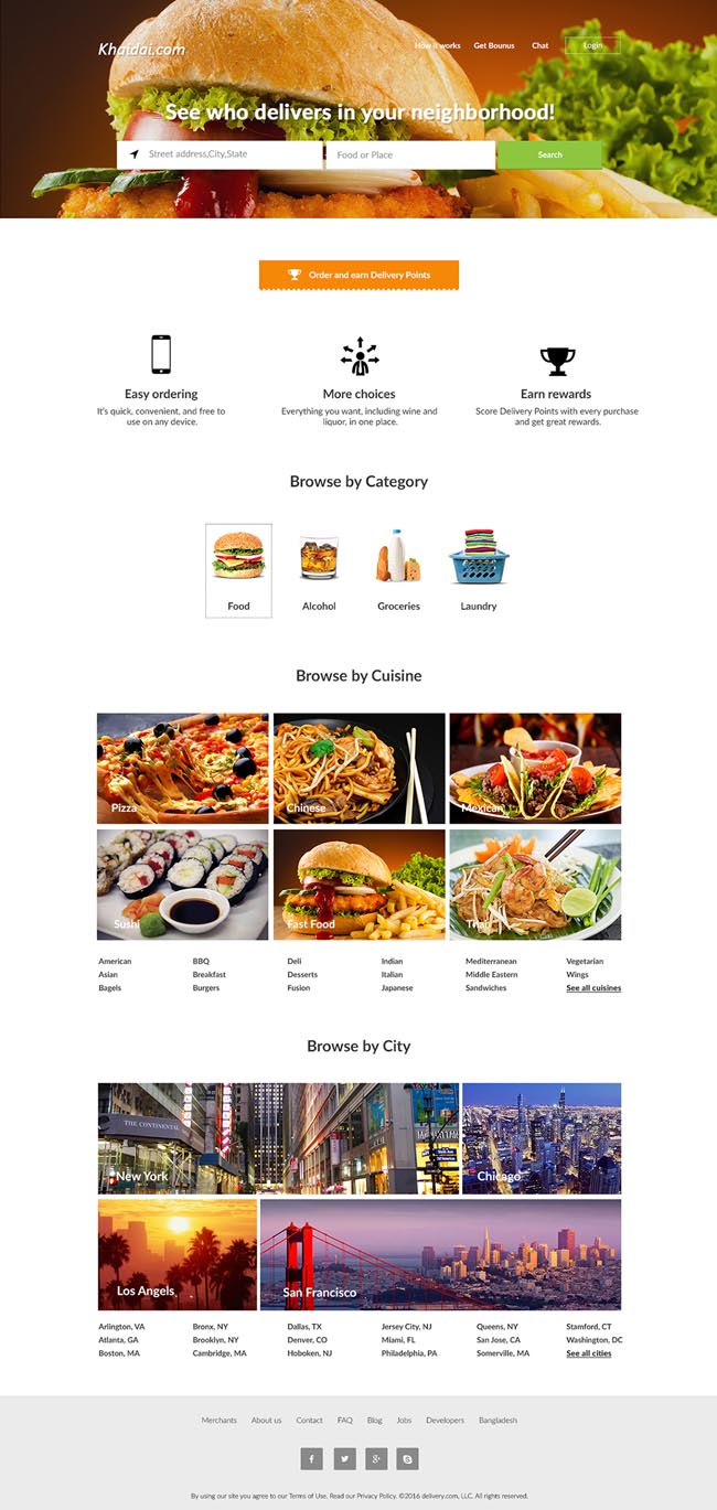 Online Delivery PSD Website Template 01