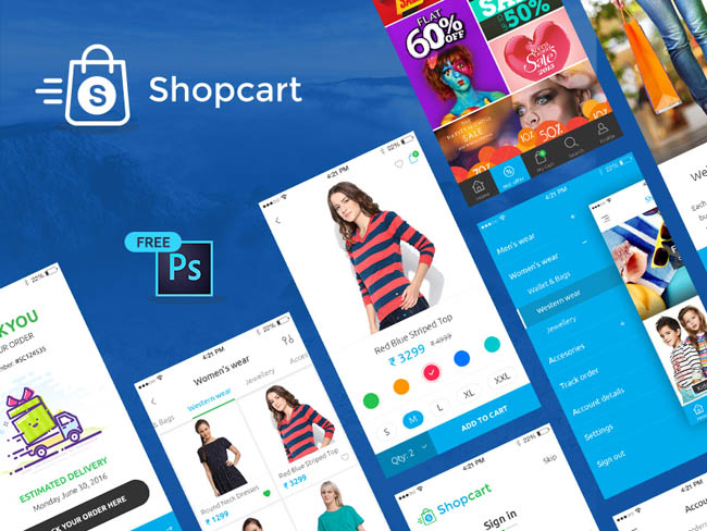 Free Mobile Ecommerce UI Kit