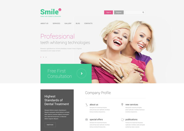 Family Dentistry Drupal Template