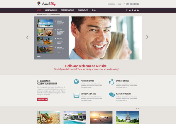 Travel Agency Responsive Joomla Template