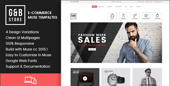 Muse eCommerce Templates