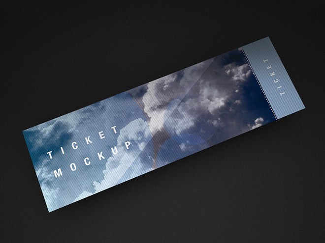 Free Ticket Mockup PSD