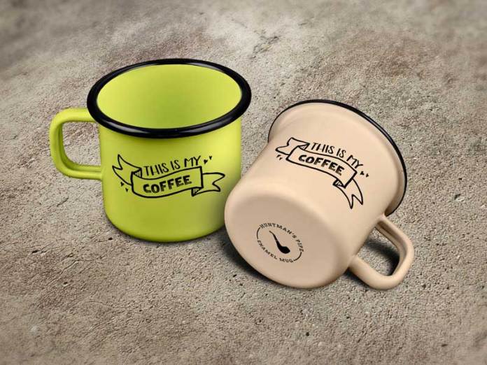 Free Enamel Mug Mockup