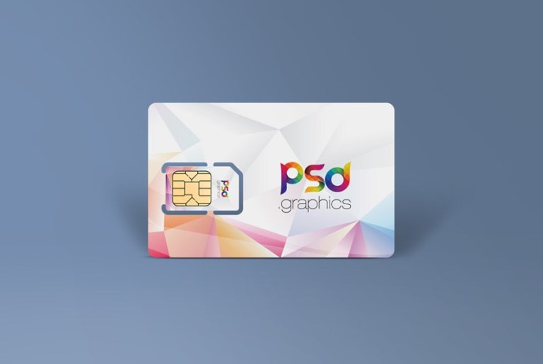 Free SIM Card Mockup Template