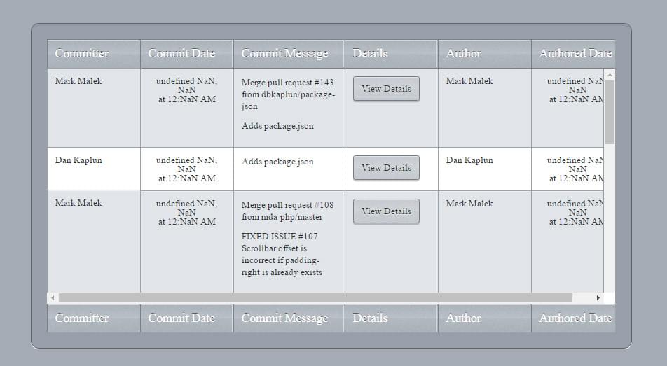 jQuery Tables Plugins