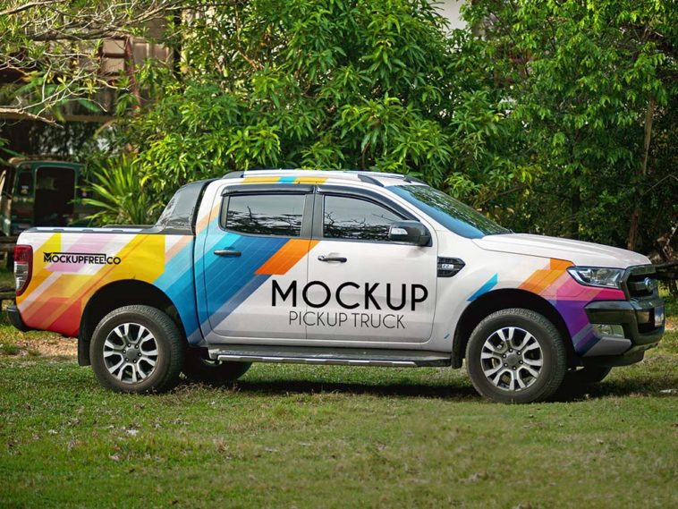 Free Pickup Truck Mockup