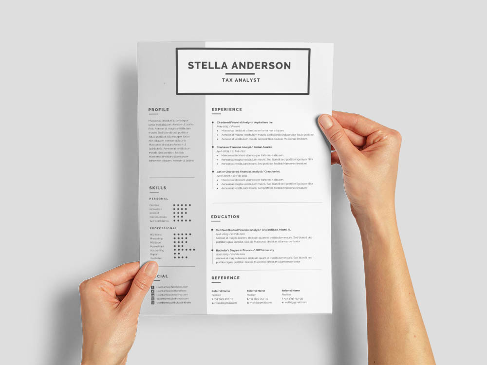 Free Tax Analyst Resume Template