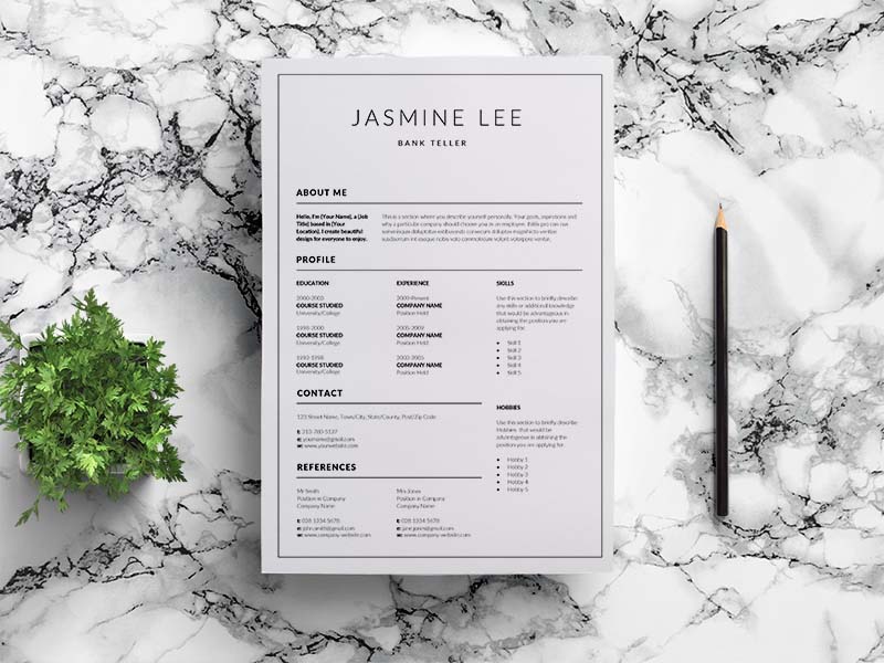 Free Bank Teller Resume Template