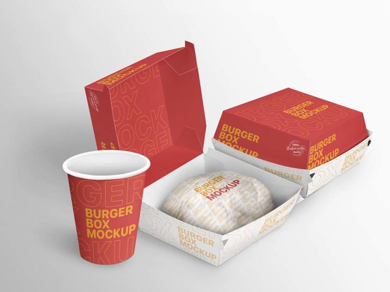 Download 10 Free Burger Box Mockup Templates for Packaging Presentation - Smashfreakz