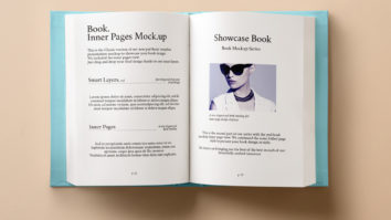 Free Photorealistic Open Book Mockup