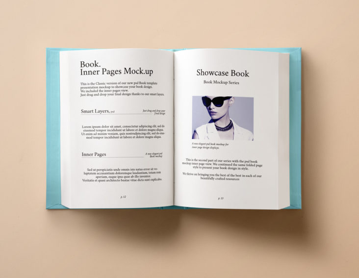 Free Photorealistic Open Book Mockup